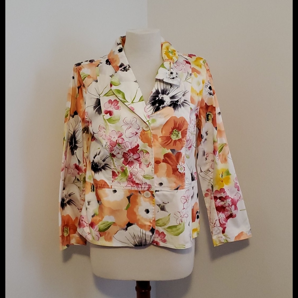NWT Coldwater Creek Floral Blazer